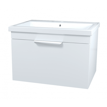 Suspended cabinet "Hilton-60" Premium with washbasin "ZEN 60", white