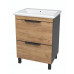 Suspended cabinet "Hilton-60" Premium with washbasin "ZEN 60", white