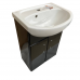 Suspended cabinet "Oslo 40" with the "Solo 40" washbasin in black.