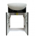Suspended cabinet "Oslo 40" with the "Solo 40" washbasin in black.