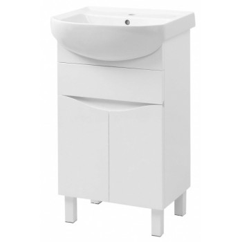 Floor standing Washbasin Cabinet "SMILE" (70 cm.), white