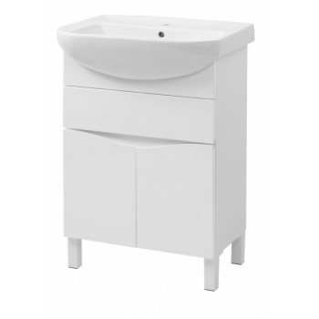 Floor standing Washbasin Cabinet "SMILE" (70 cm.), white