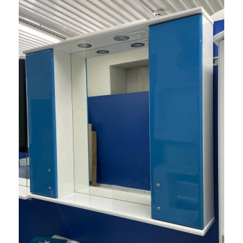 Mirror "Z" (100 cm) with two cabinets, white