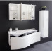 Wall-mounted Washbasin Cabinet "KHVYLIA (WAVE)" (110 cm.), white