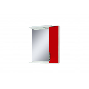 Mirror with a cabinet "LAURA" (60 cm), red