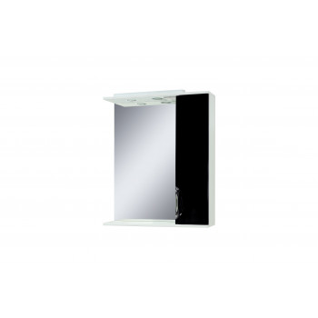 Mirror with a cabinet "LAURA" (75 cm), black