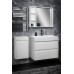 Mirror with a cabinet "LAURA" (75 cm), black