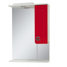 Mirror with a cabinet ELIZA (56 cm), red