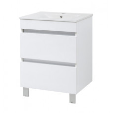 Floor standing Washbasin Cabinet "ELIT-60-N"(60 cm.), white