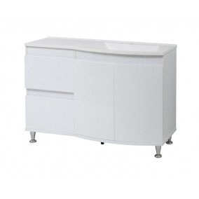 Floor standing Washbasin Cabinet "SLAVUTA"(120 cm.), white