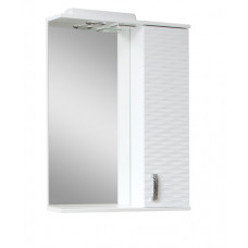 Mirror with a cabinet 3D (55 cm), white
