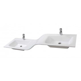 Bathroom Washbasin "DOUBLE" 170, white