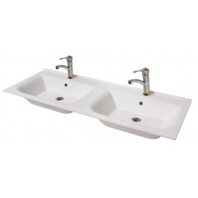 Bathroom Washbasin "DOUBLE 125", white