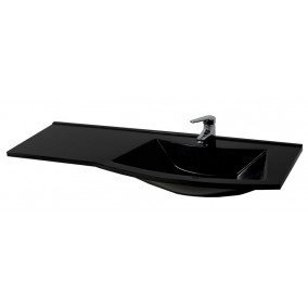 Bathroom Washbasin "SLAVUTA 120", white/black