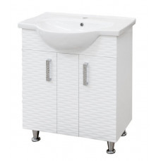 Washbasin Cabinet "3D"(70 cm.), white