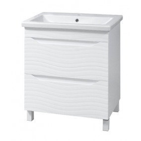 Washbasin Cabinet "ATLANTA" (100 cm.) with drawers, white